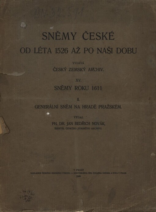 Sněmy české od léta 1526 až po naši dobu