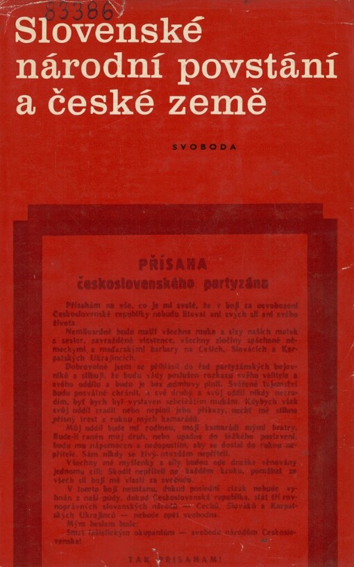 Slovenské národní povstání a české země: vydáno k 30. výročí Slovenského národního povstání
