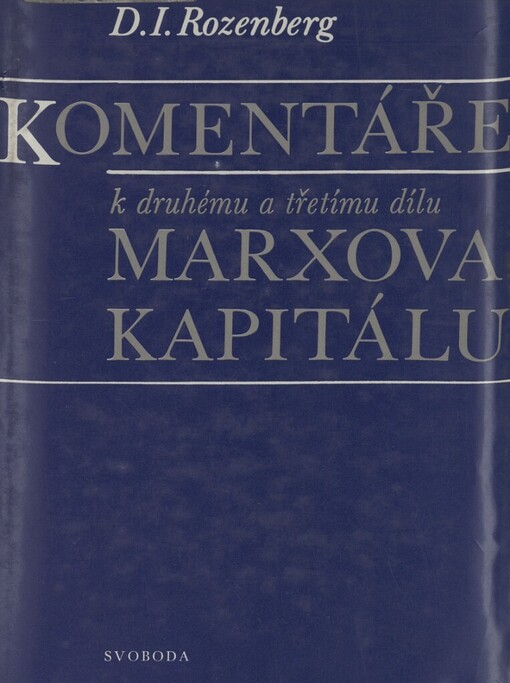 Komentáře k druhému a třetímu dílu Marxova Kapitálu