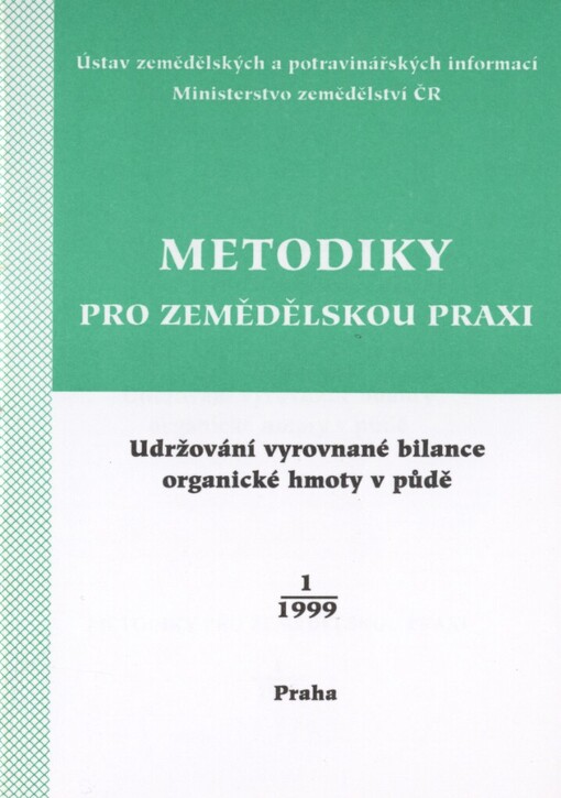 Udržování vyrovnané bilance organické hmoty v půdě