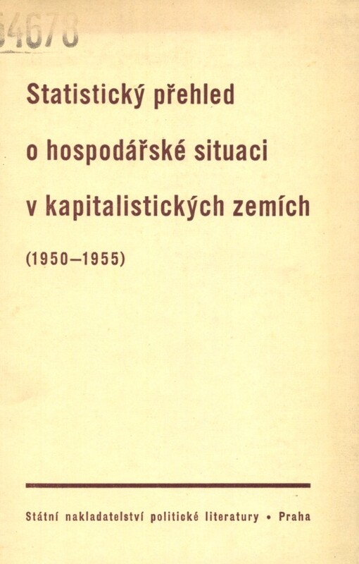 Statistický přehled o hospodářské situaci v kapitalistických zemích (1950-1955)