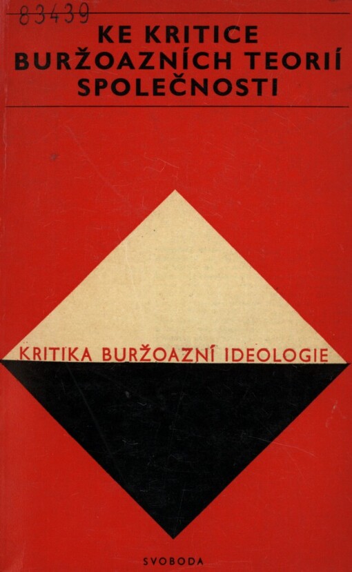 Ke kritice buržoazních teorií společnosti