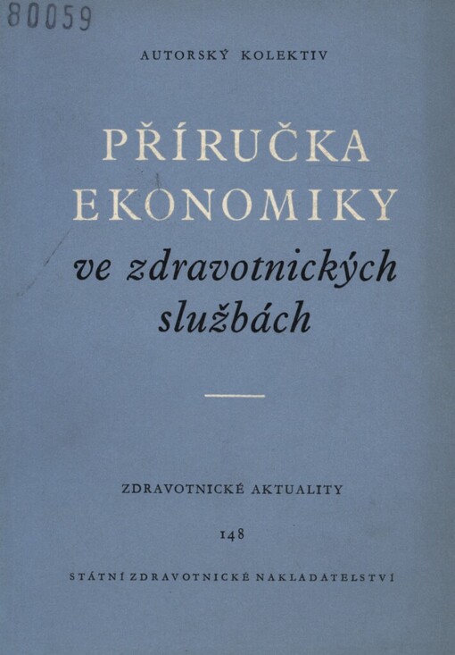 Příručka ekonomiky ve zdravotnických službách