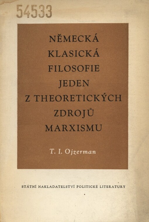 Německá klasická filosofie, jeden z theoretických zdrojů marxismu
