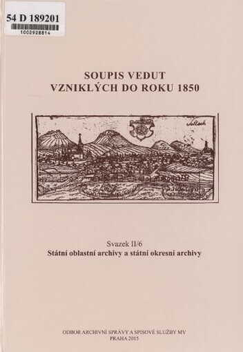 Soupis vedut vzniklých do roku 1850, I. vydání