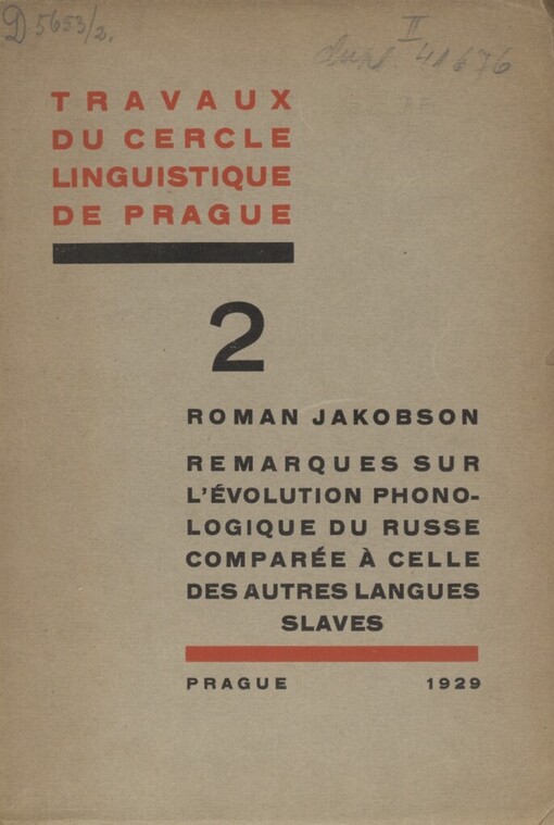 Remarques sur l'évolution phonologique du russe, comparée à celle des autres langues slaves