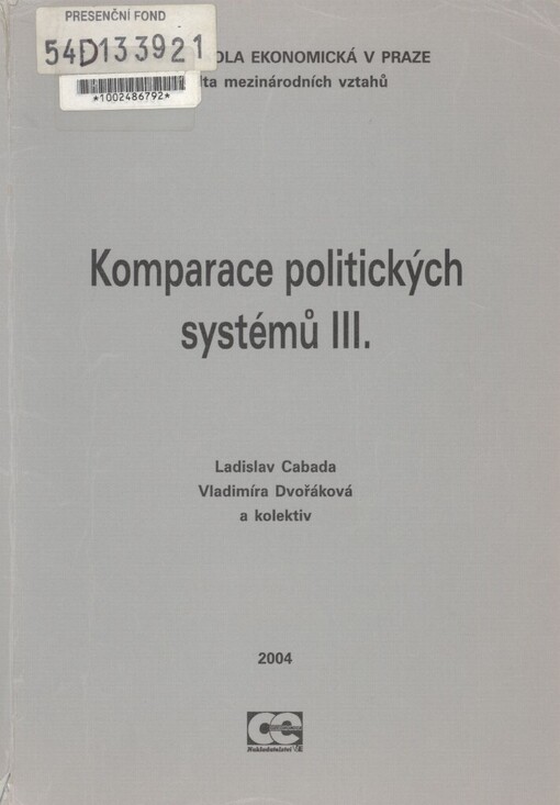 Komparace politických systémů III