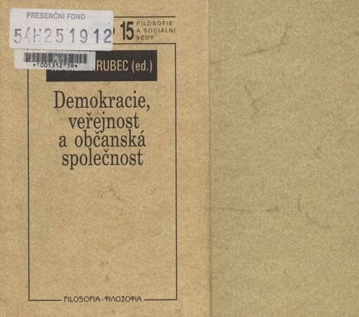 Demokracie, veřejnost a občanská společnost