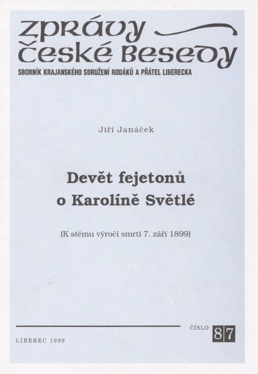 Devět fejetonů o Karolíně Světlé