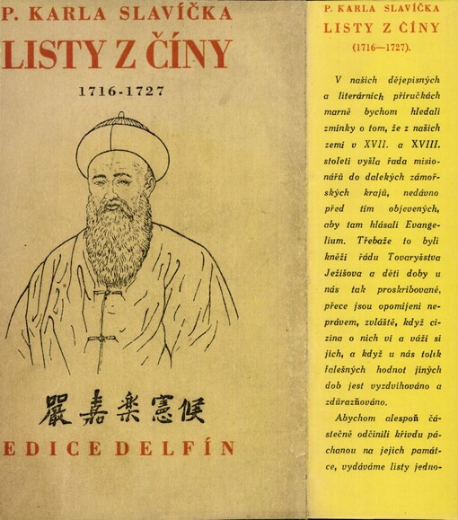 P. Karla Slavíčka ... Listy z Číny do vlasti :[1716-1727