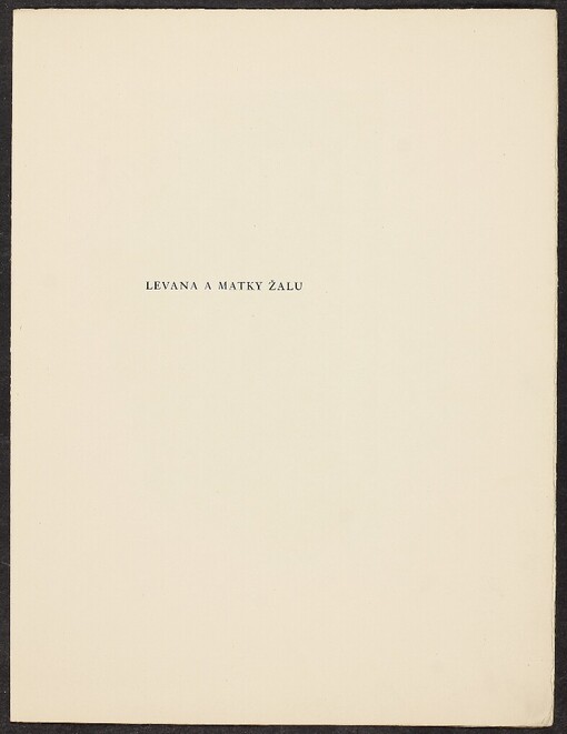 Levana a matky žalu