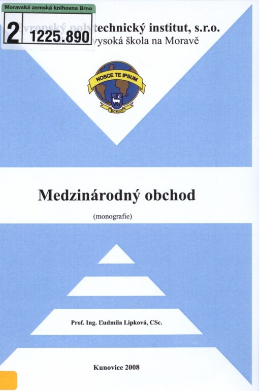 Medzinárodný obchod: (monografie)