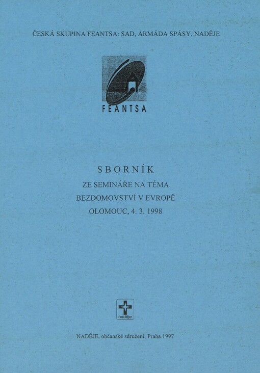 Sborník ze semináře na téma Bezdomovství v Evropě, Olomouc, 4.3.1998