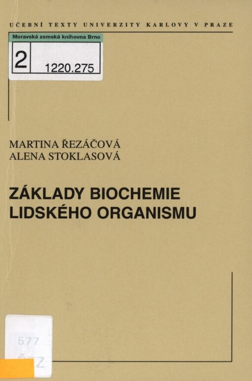 Základy biochemie lidského organismu