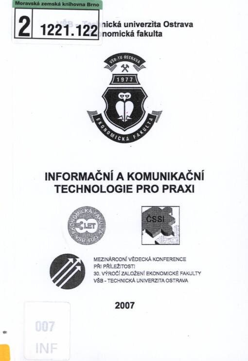 Informační a komunikační technologie pro praxi: Dům energetiky, Ostrava 5. září 2007