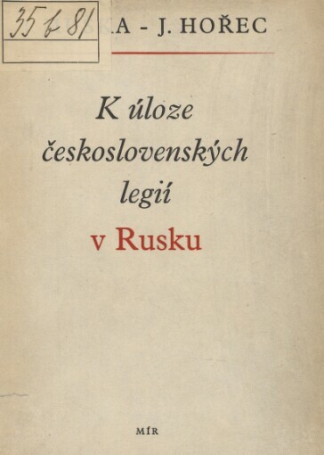 K úloze československých legií v Rusku