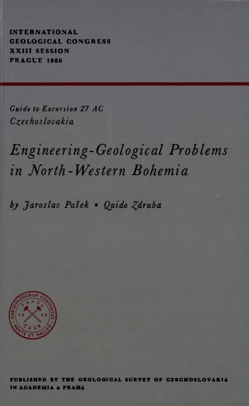 Engineering: Geological Problems in North-Western Bohemia : Guide to Excursion 27 AC Czechoslovakia, [které se budou konat] 13.8.-16.8.1968 [a] 30.8.-2.9.1968