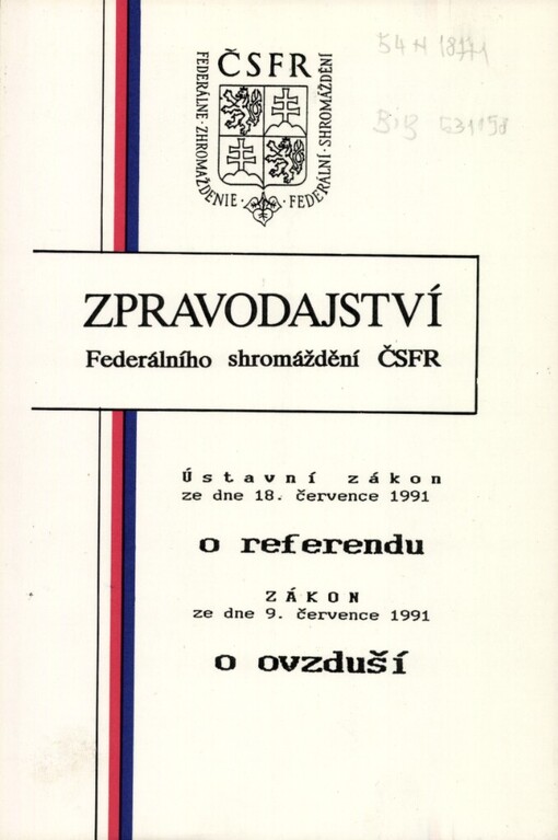 Ústavní zákon ze dne 18: Zákon ze dne 9. července 1991 o ovzduší