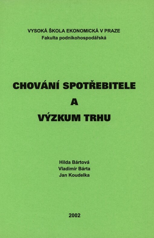 Chování spotřebitele a výzkum trhu, Vyd. 1.