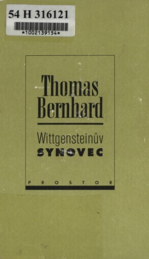 Wittgensteinův synovec: (o jednom přátelství)