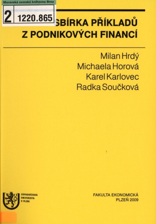 Sbírka příkladů z podnikových financí