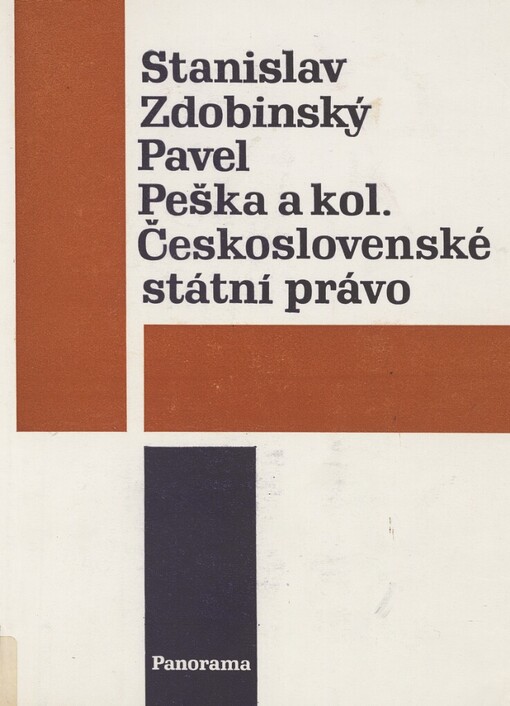 Československé státní právo: ... vysokoškolská učebnice pro právnické fakulty
