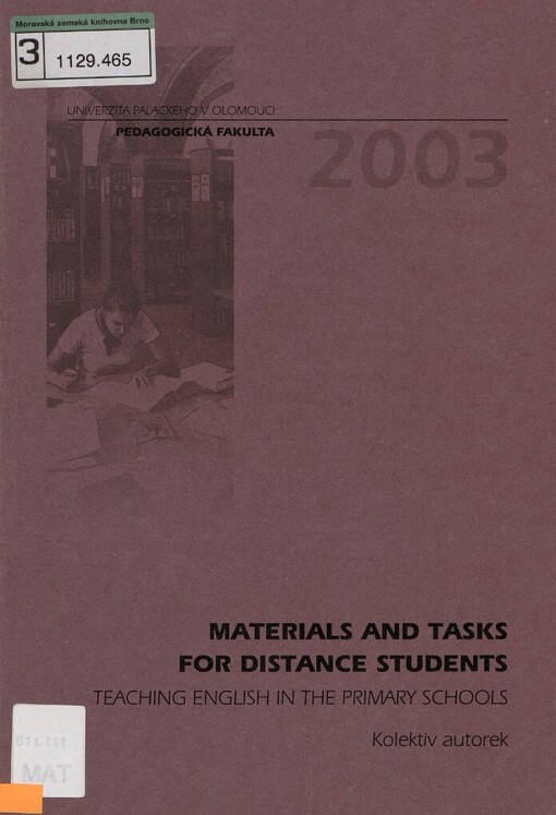 Materials and tasks for distance students: teaching English in the primary schools