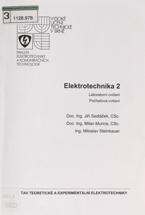 Elektrotechnika 2: laboratorní cvičení : počítačová cvičení