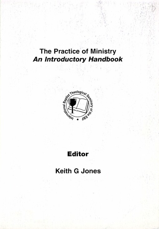 practice of ministry: an introductory handbook