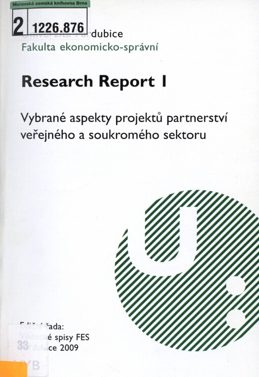 Vybrané aspekty projektů partnerství veřejného a soukromého sektoru