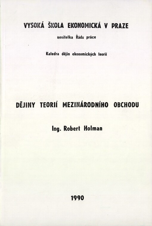 Dějiny teorií mezinárodního obchodu