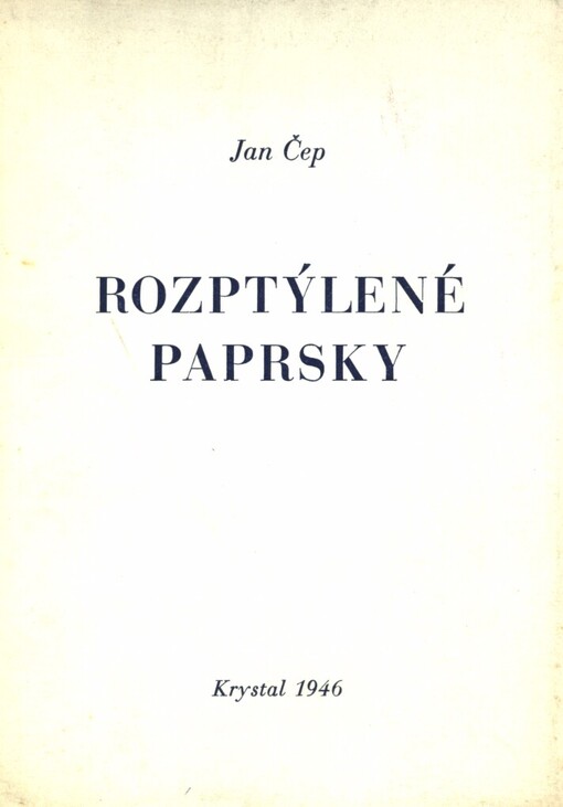 Rozptýlené paprsky: essaye, proslovy a meditace