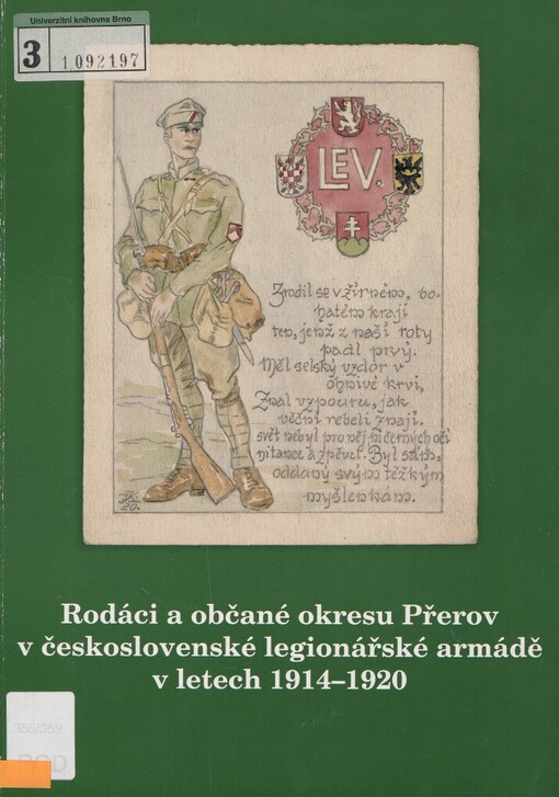 Rodáci a občané okresu Přerov v československé legionářské armádě v letech 1914-1920