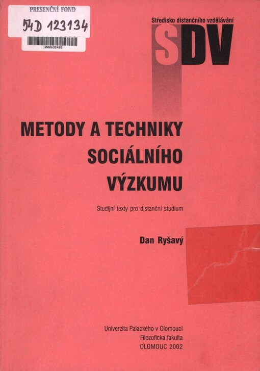 Metody a techniky sociálního výzkumu