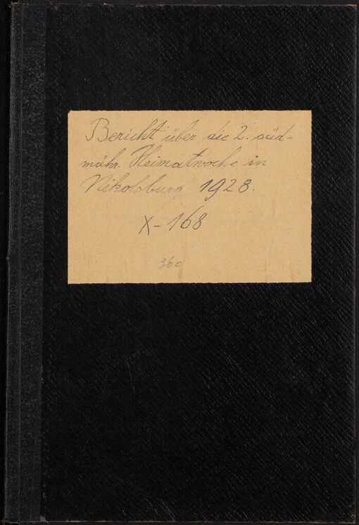Bericht über die zweite südmährische Heimatwoche in Nikolsburg vom 27. bis 30. Julmond 1928
