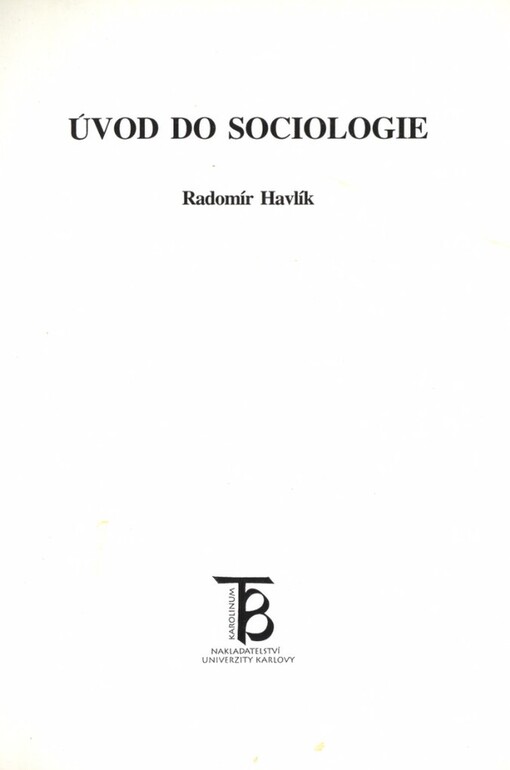 Úvod do sociologie