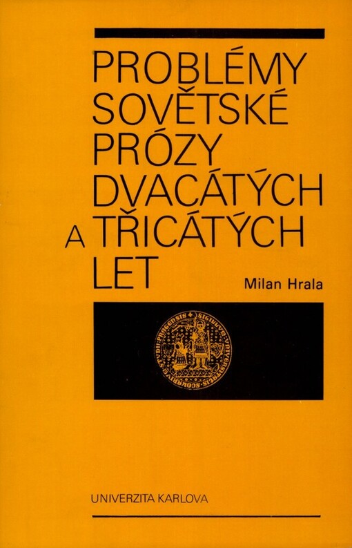 Problémy sovětské prózy dvacátých a třicátých let