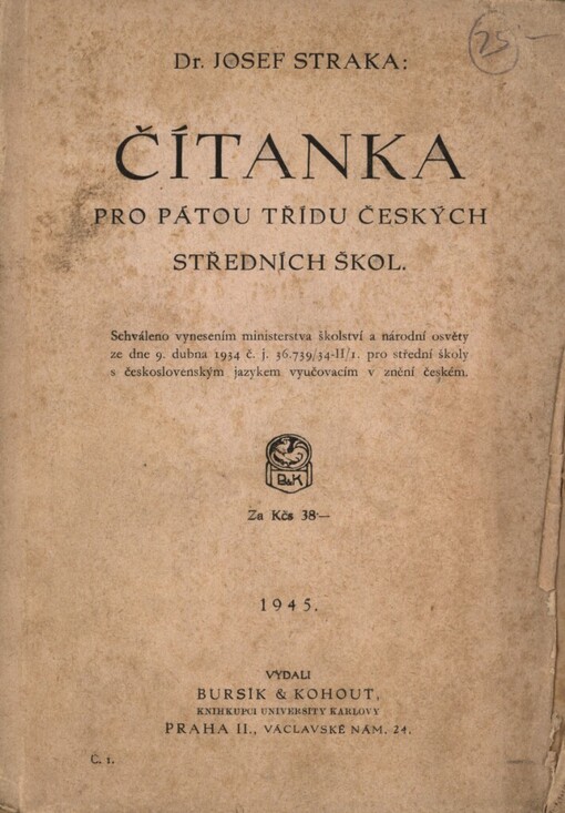 Čítanka pro pátou třídu českých středních škol