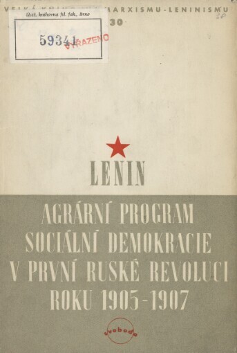 Agrární program sociální demokracie v první ruské revoluci roku 1905-1907