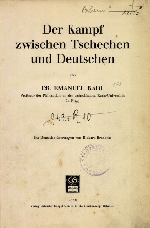 Der Kampf zwischen Tschechen und Deutschen