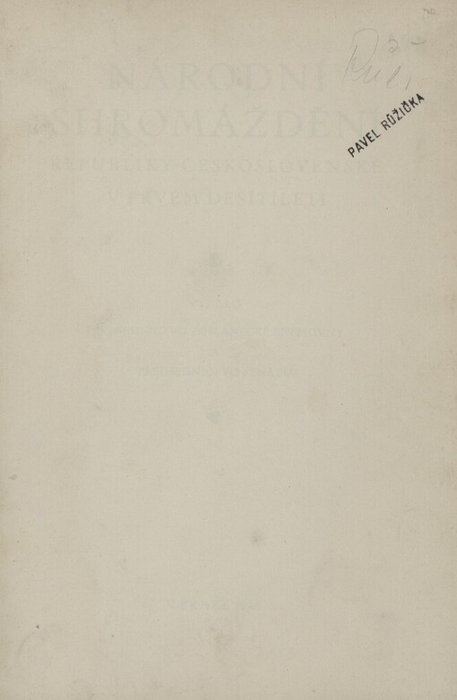 Národní shromáždění republiky československé v prvém desítiletí.A [Text].Kartogramy mandátů a volebních výsledků