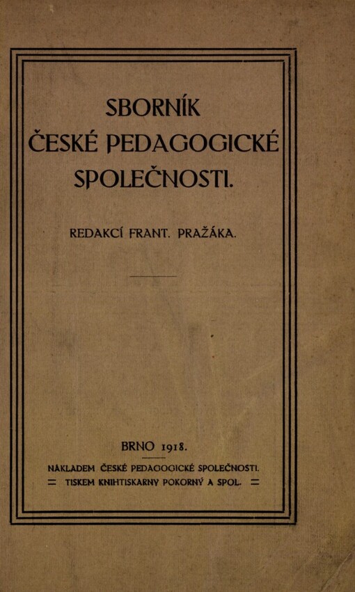 Sborník České pedagogické společnosti