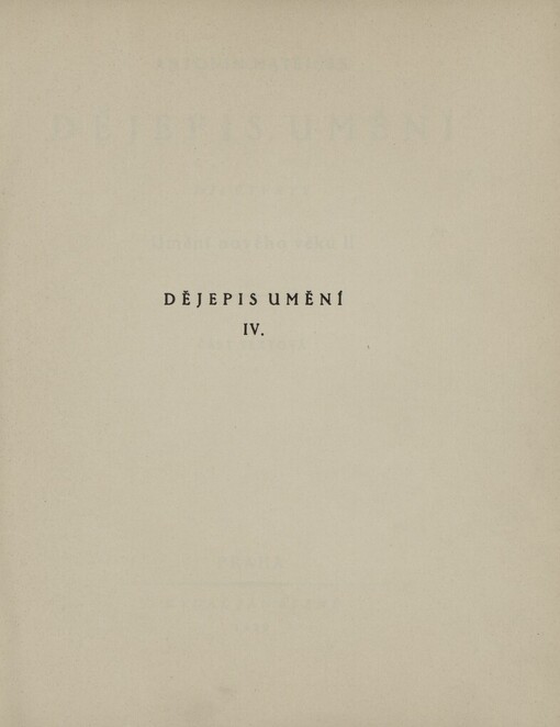 Dějepis umění. Díl čtvrtý, Umění nového věku II