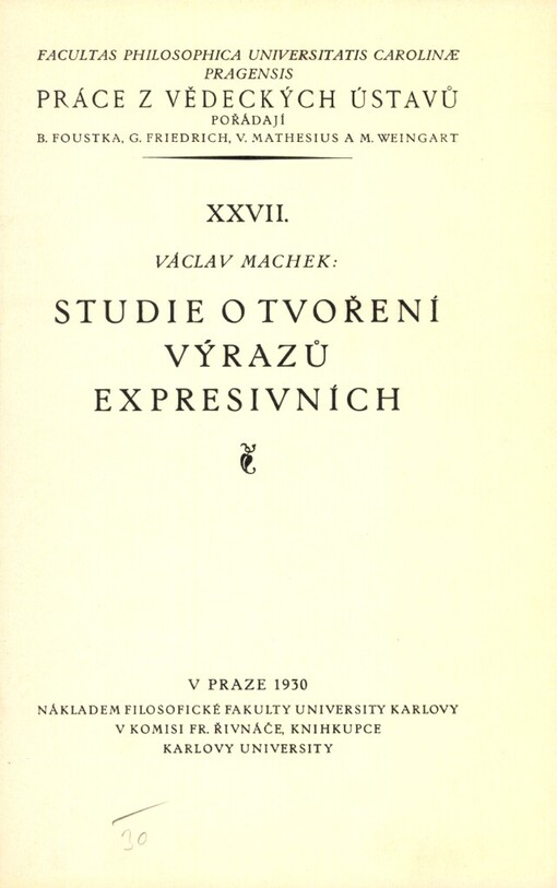Studie o tvoření výrazů expresivních