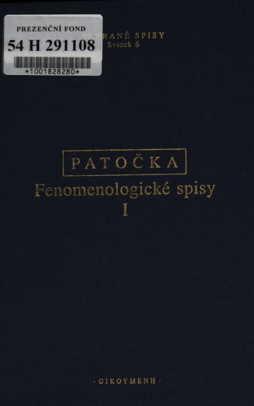 Fenomenologické spisy: texty z let 1931-1949