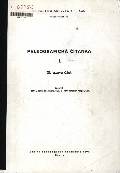 Paleografická čítanka.1,Obrazová část