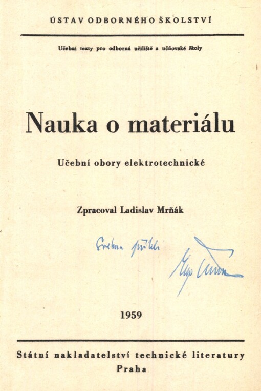 Nauka o materiálu :učební obory elektrotechnické