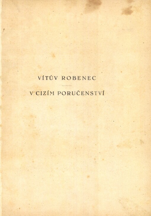 Vítův robenec :Historická povídka ze XIV. století