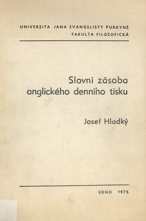 Slovní zásoba anglického denního tisku