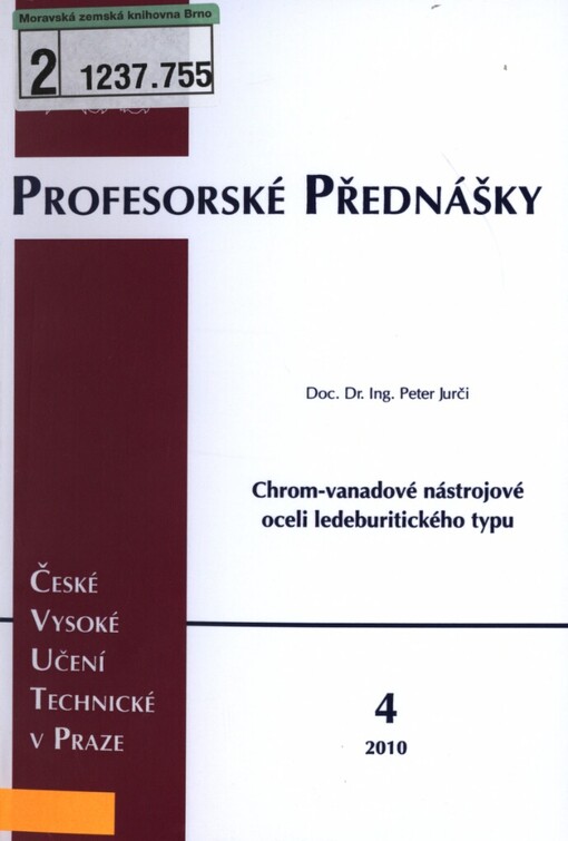 Chrom-vanadové nástroje oceli ledeburitického typu =: Chromium-vanadium ledeburitic type tool steels
